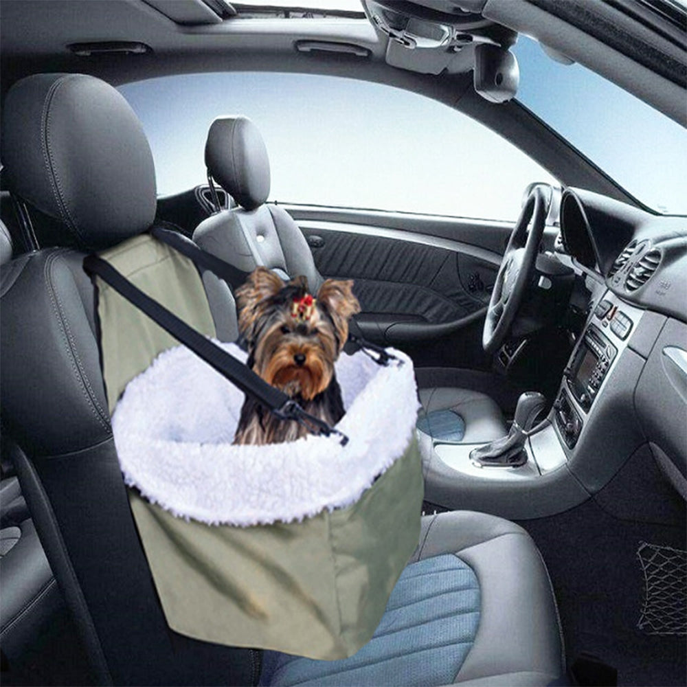 Plush Pet Car Booster Seat Carrier