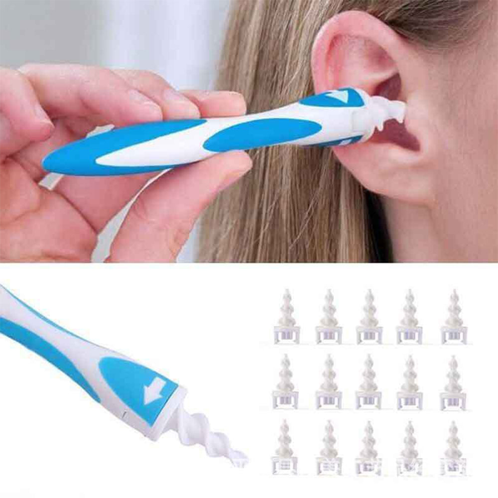 16pcs Set Earwax Remover Security Ear Wax Removal Tool Spiral Ear Cleaner for Adults and Kids
