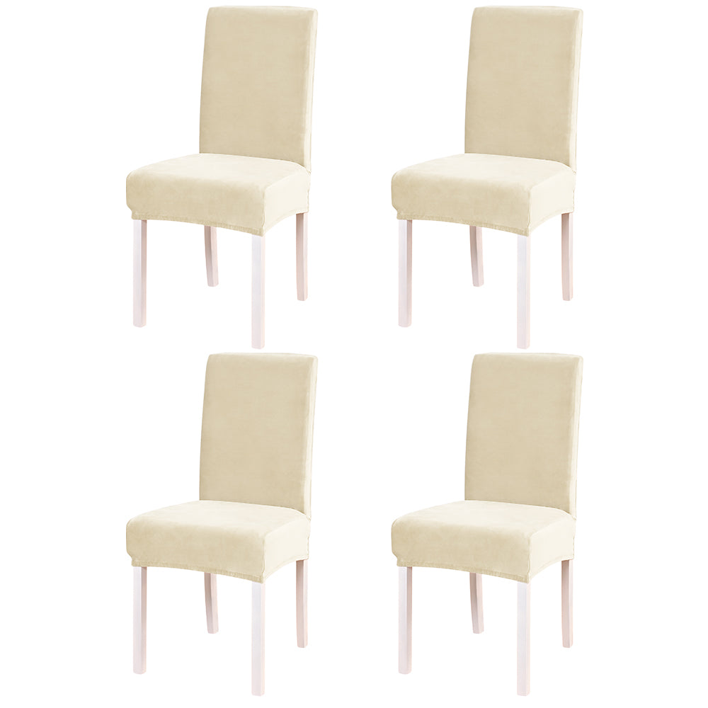 4Pcs Velvet Dining Chair Covers Washable Kitchen Chair Slipcovers