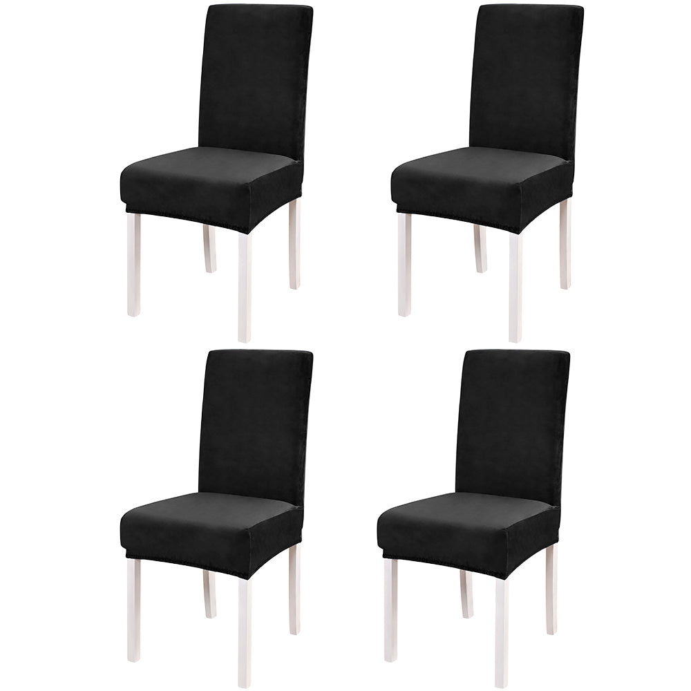 4Pcs Velvet Dining Chair Covers Washable Kitchen Chair Slipcovers