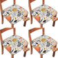 4Pcs Stretch Printed Chair Covers-Poppy