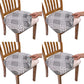 4Pcs Stretch Printed Chair Covers-Gray