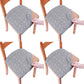 4Pcs Stretch Printed Chair Covers-Fashion Gray