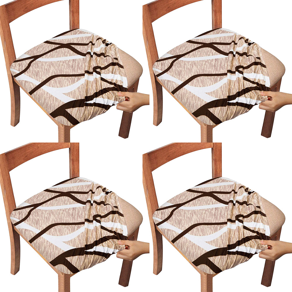 4Pcs Stretch Printed Chair Covers-Free Life