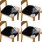 4Pcs Stretch Printed Chair Covers-Feather Leaf Black