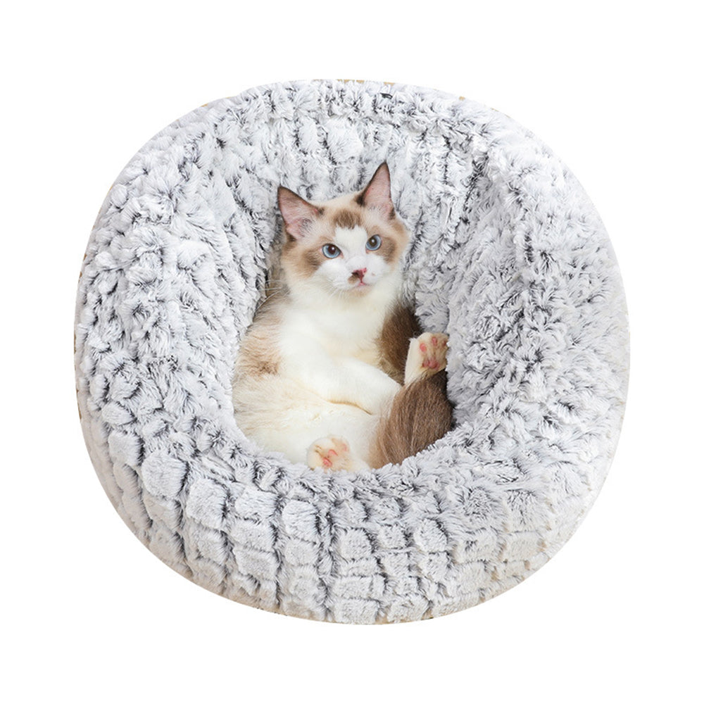 Warm Cats Sleeping Bag Wave Pattern Cats Nests Pet Bed-Egg Tarts Style