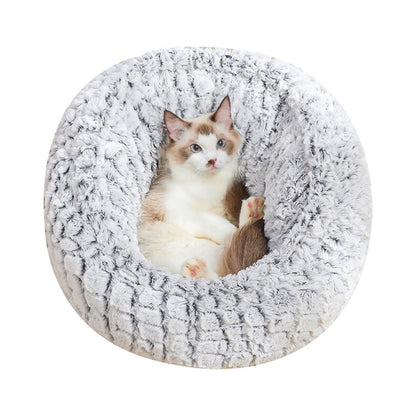 Warm Cats Sleeping Bag Wave Pattern Cats Nests Pet Bed-Egg Tarts Style