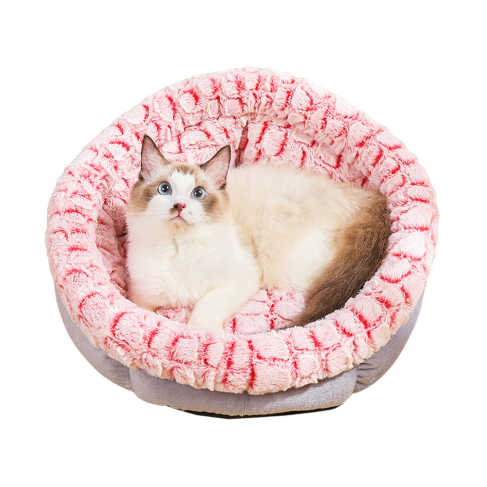 Warm Cats Sleeping Bag Wave Pattern Cats Nests Pet Bed-Tray Style