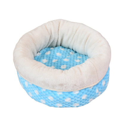 Round Cat Dog Bed Anti-Slip Waterproof Base