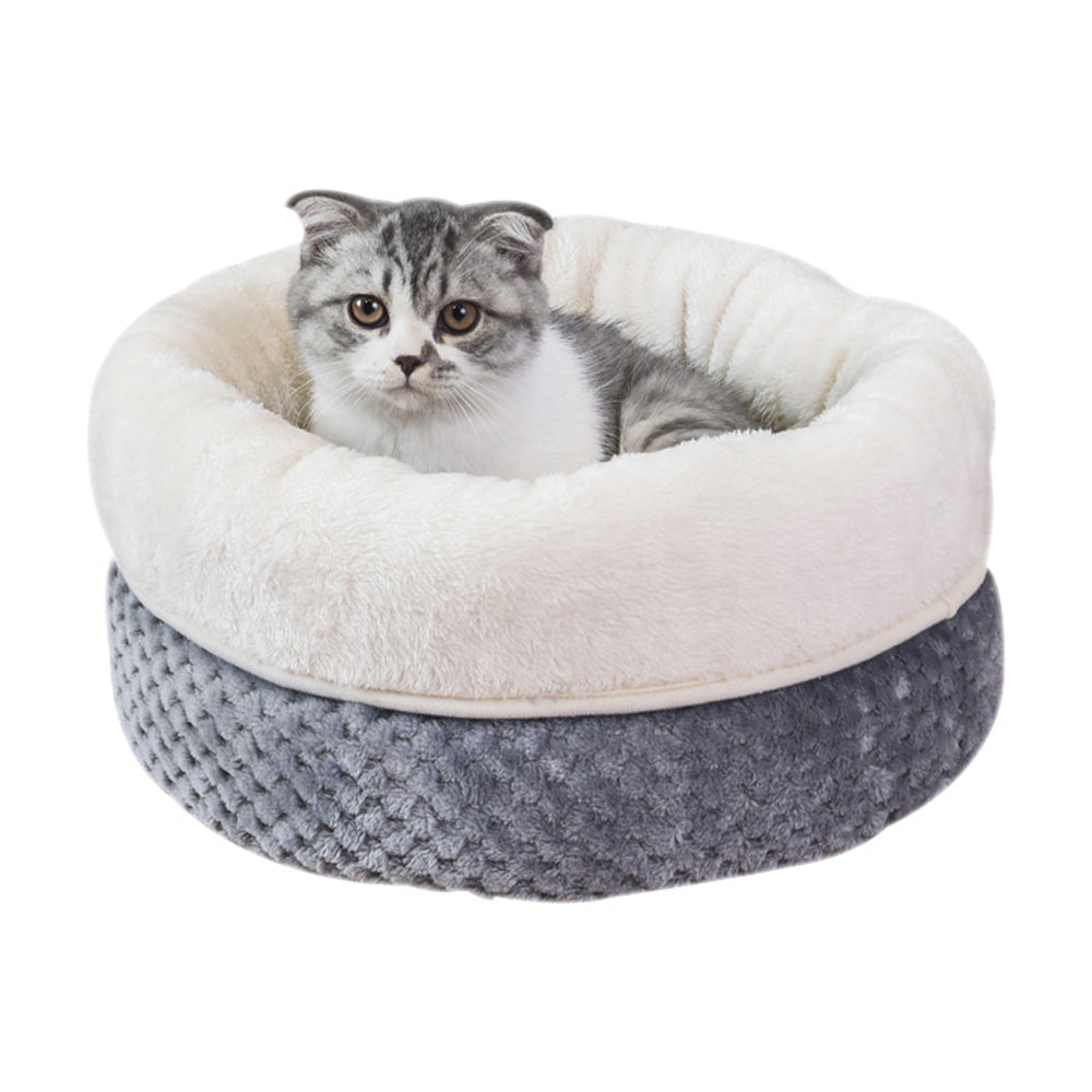 Round Cat Dog Bed Anti-Slip Waterproof Base
