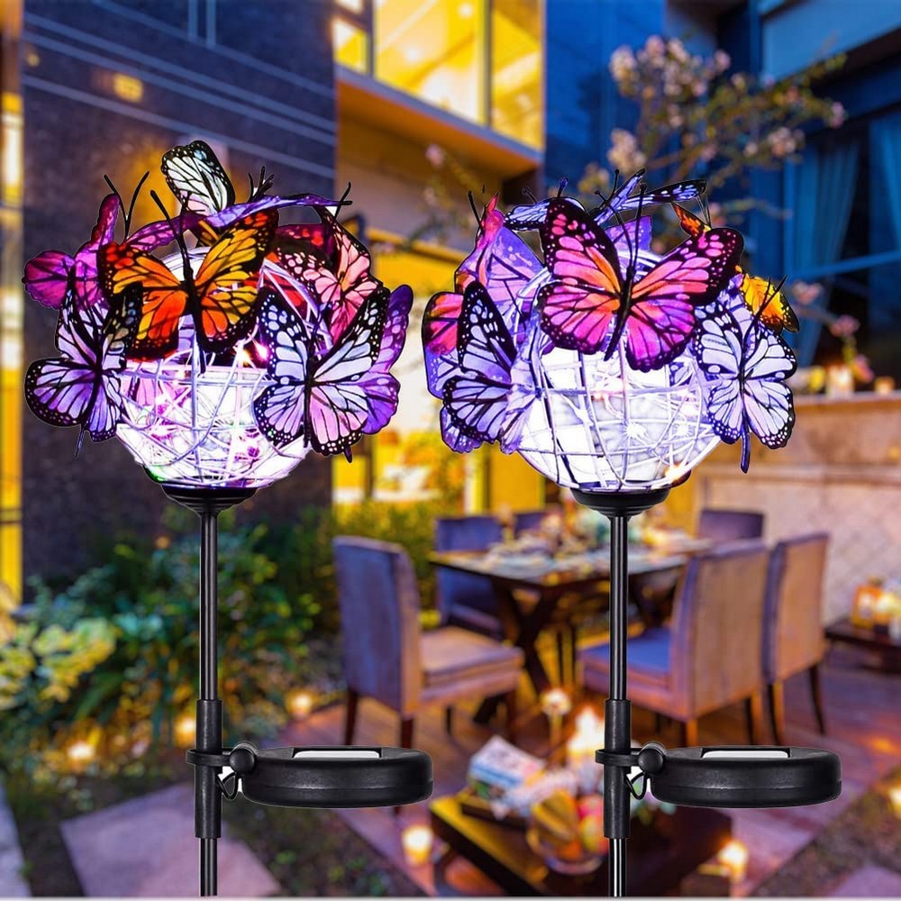 2-in-1 Butterfly Lights Outdoor Butterfly Lights Garden Decorative