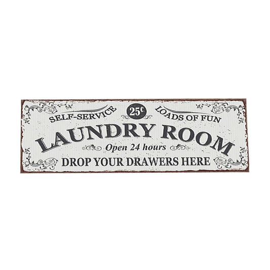 Farmhouse Laundry Room Rug Non Slip Waterproof Laundry Floor Mat-White