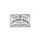 Farmhouse Laundry Room Rug Non Slip Waterproof Laundry Floor Mat-White