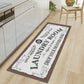 Farmhouse Laundry Room Rug Non Slip Waterproof Laundry Floor Mat-White