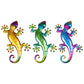 3Pcs Vivid Fake Lizard Metal Wall Hanging Wall Sculpture