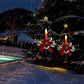 2-Pack Waterproof Metal Solar LED Christmas Decorations Pathway Lights