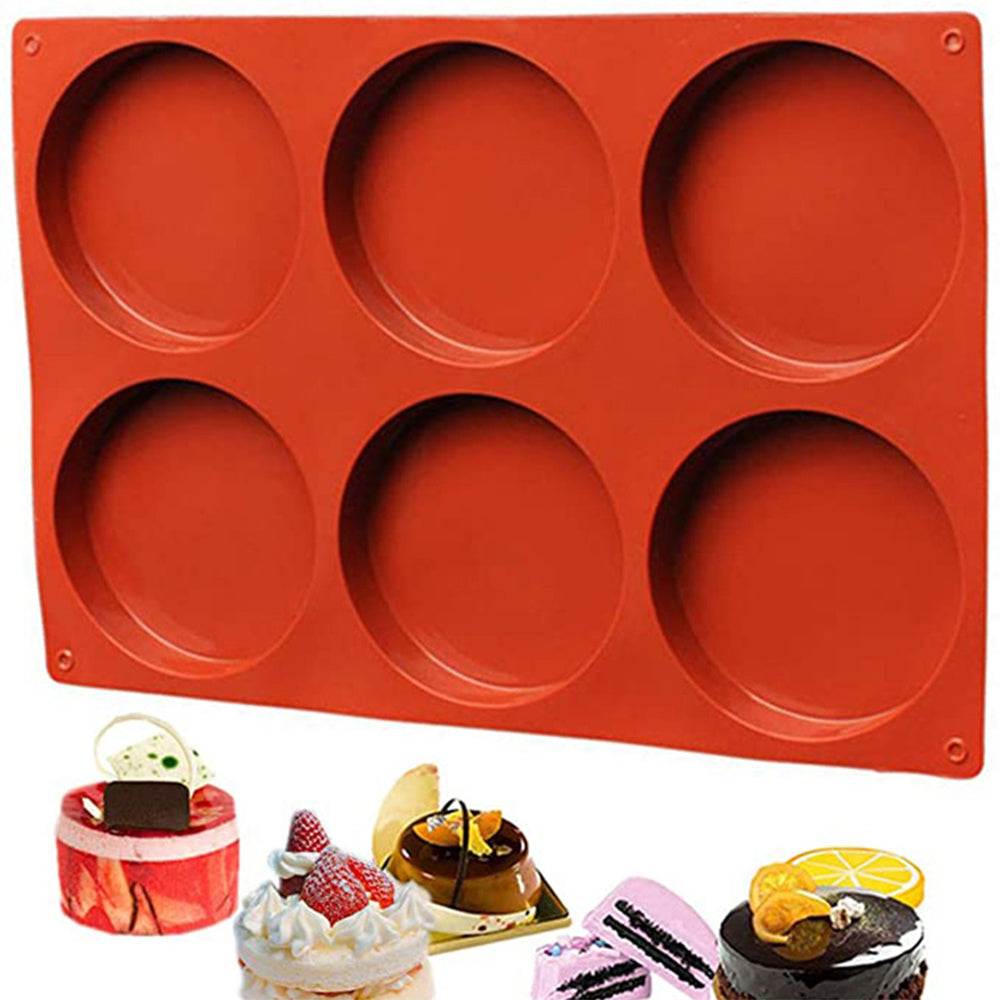 2PCS Silicone Muffin Top Pans Cupcake Pan Round Baking Pan for Baking