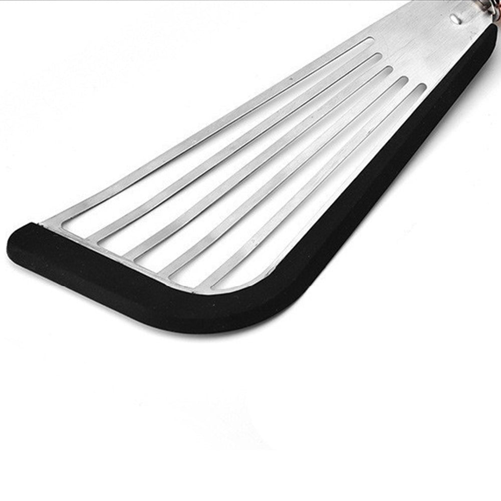 Kitchen Heat Resistant Nonstick Fish Spatula with Silicone Edge for Cooking Scrapping Flipping Frying Turning Foods