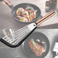 Kitchen Heat Resistant Nonstick Fish Spatula with Silicone Edge for Cooking Scrapping Flipping Frying Turning Foods