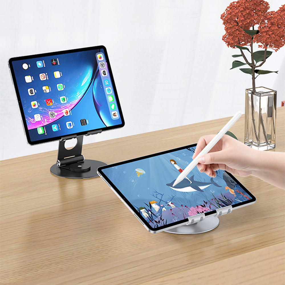 Aluminum Phone Tablet Stand with 360 Degree Rotating Base