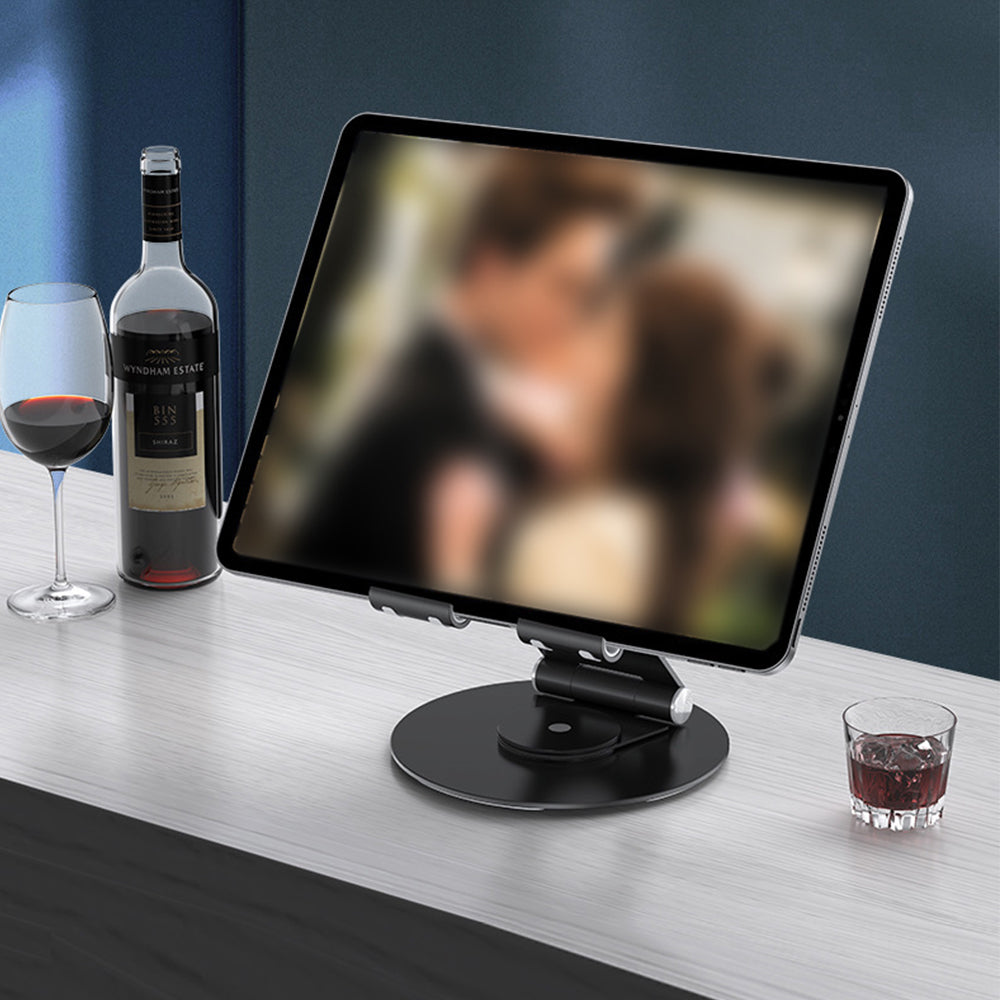 Aluminum Phone Tablet Stand with 360 Degree Rotating Base