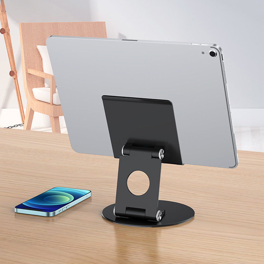 Aluminum Phone Tablet Stand with 360 Degree Rotating Base