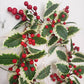 2M 20LEDs Flexible Artificial Berry Christmas Garland with Lights-Red