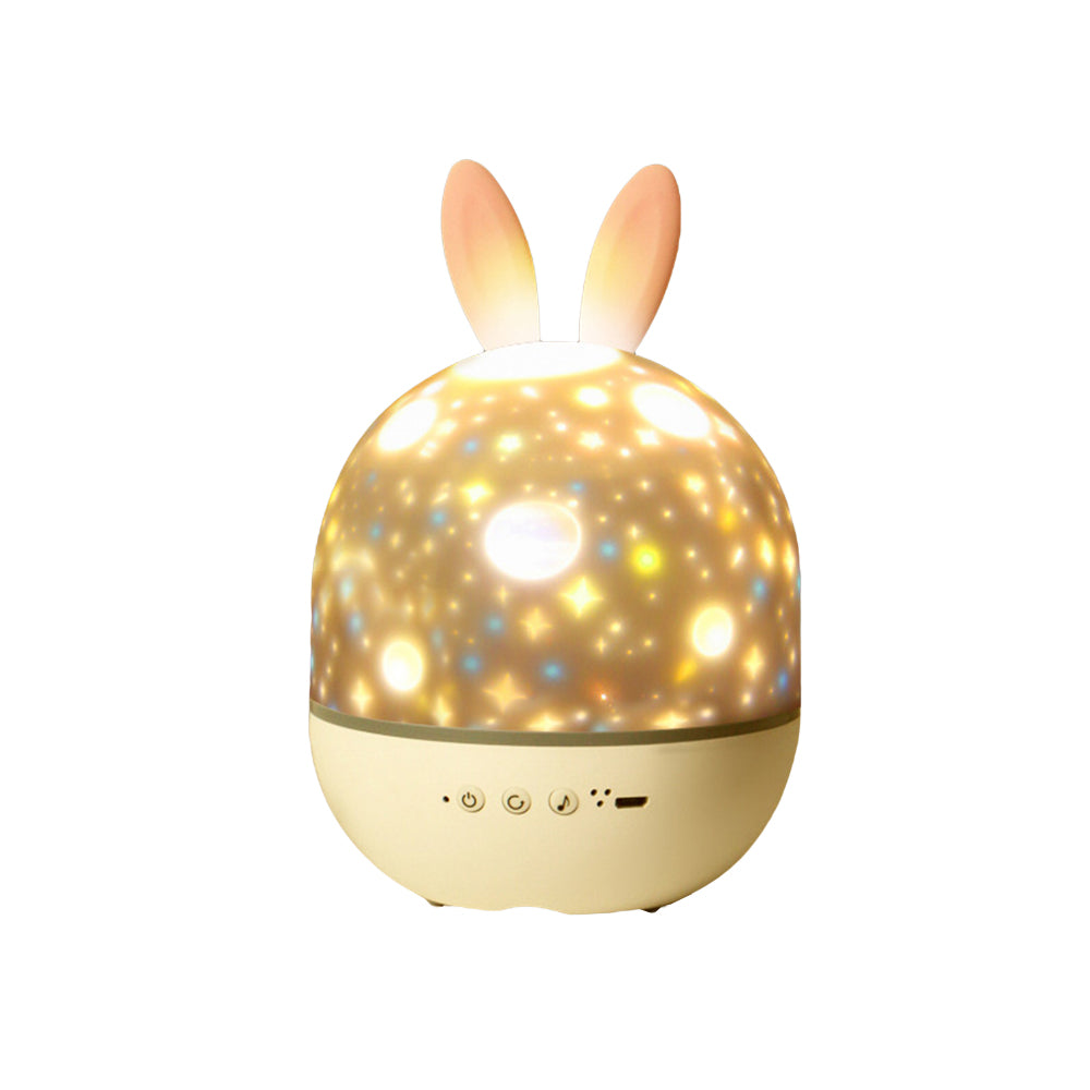3 in 1 Rechargeable Rotating Star Projector Night Light Classic Music Box with 6 Theme Light