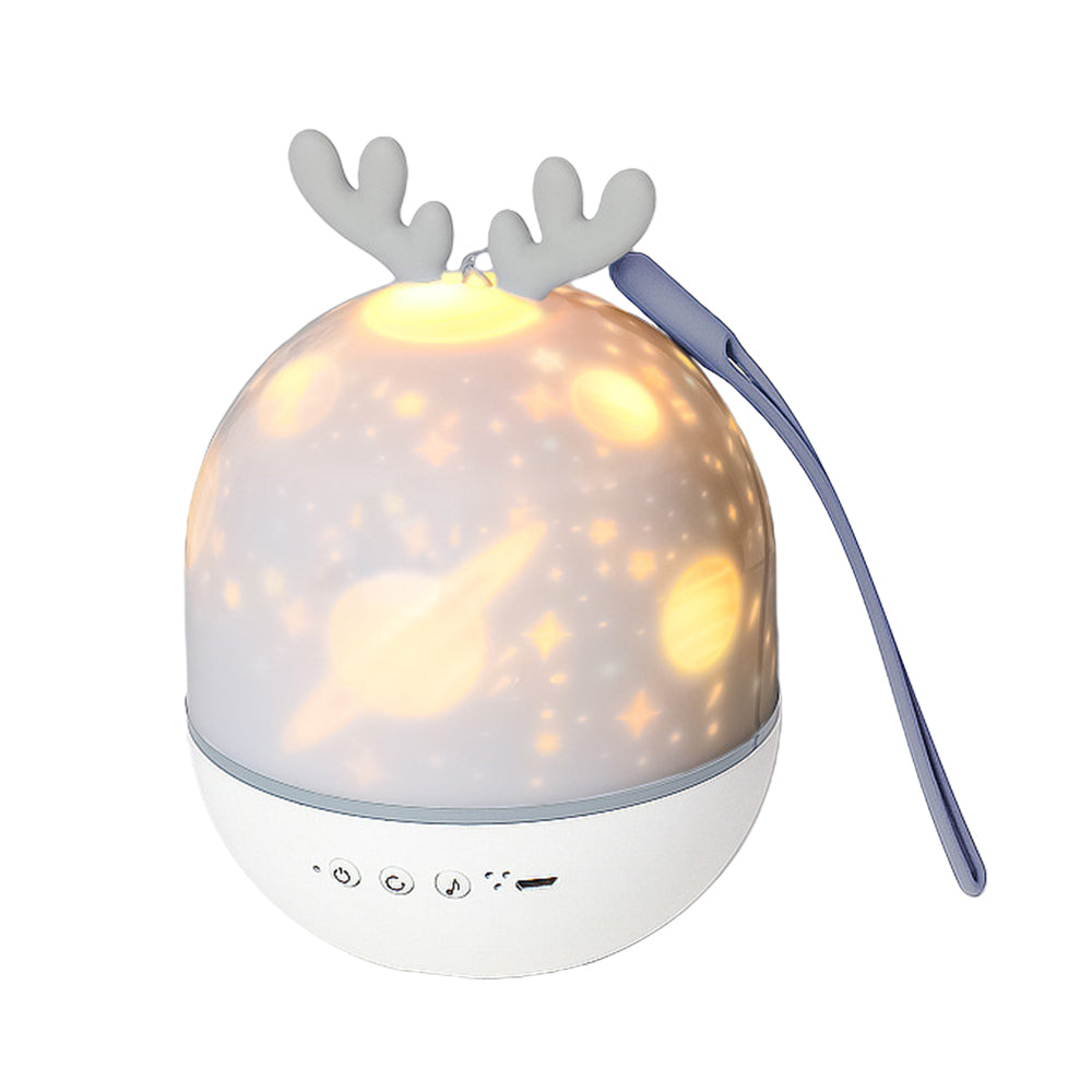 3 in 1 Rechargeable Rotating Star Projector Night Light Classic Music Box with 6 Theme Light