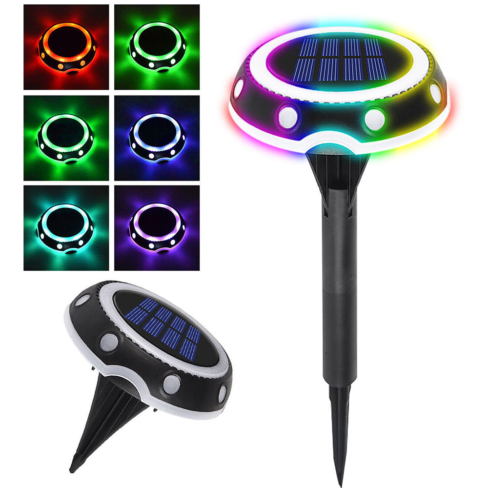 Circle Multi-Color Solar Ground Light-Style1