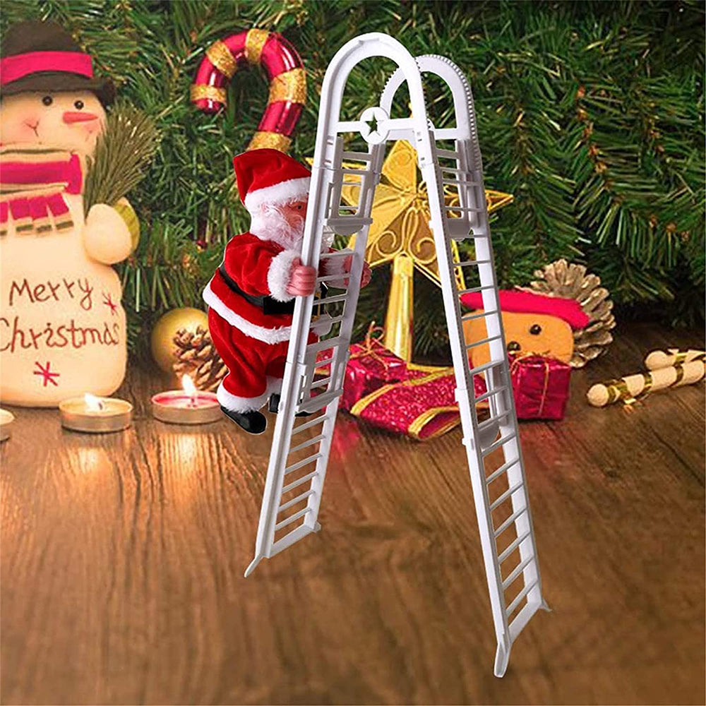 Christmas Electric Climbing Santa Claus Climbing Ladder Pedant Decoration