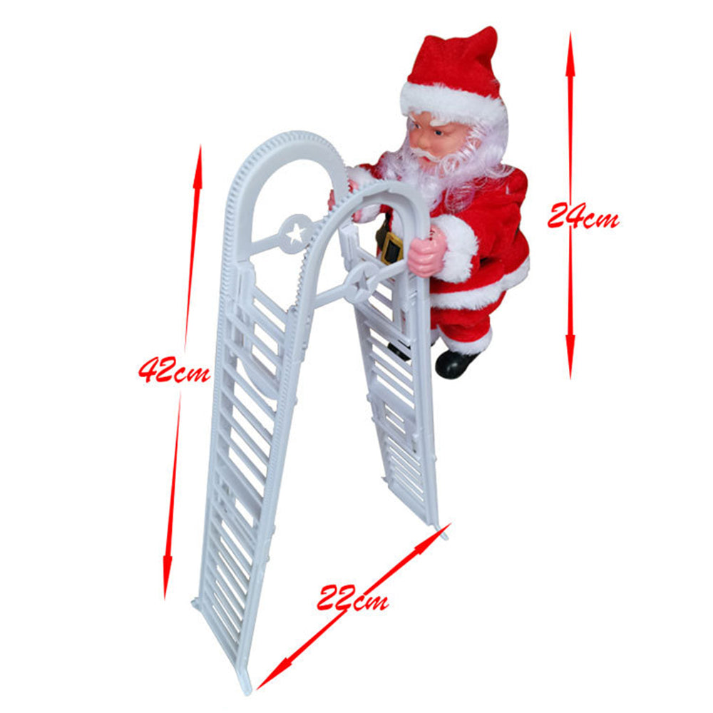 Christmas Electric Climbing Santa Claus Climbing Ladder Pedant Decoration