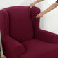 Knit Twill Stretch Wingback Chair Covers Wing Back Armchair Slipcovers