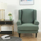 Knit Twill Stretch Wingback Chair Covers Wing Back Armchair Slipcovers