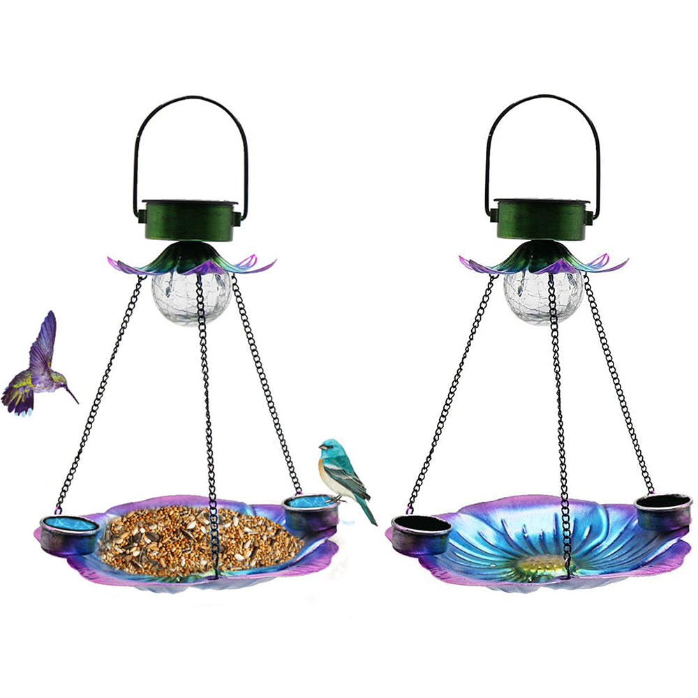 Solar Powered Hummingbird Water Feeder Garden Hanging LED Light