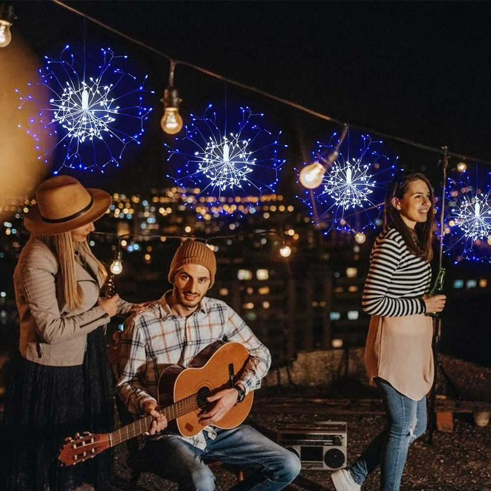 Set of 4 Firework 480LEDs String Light with Remote