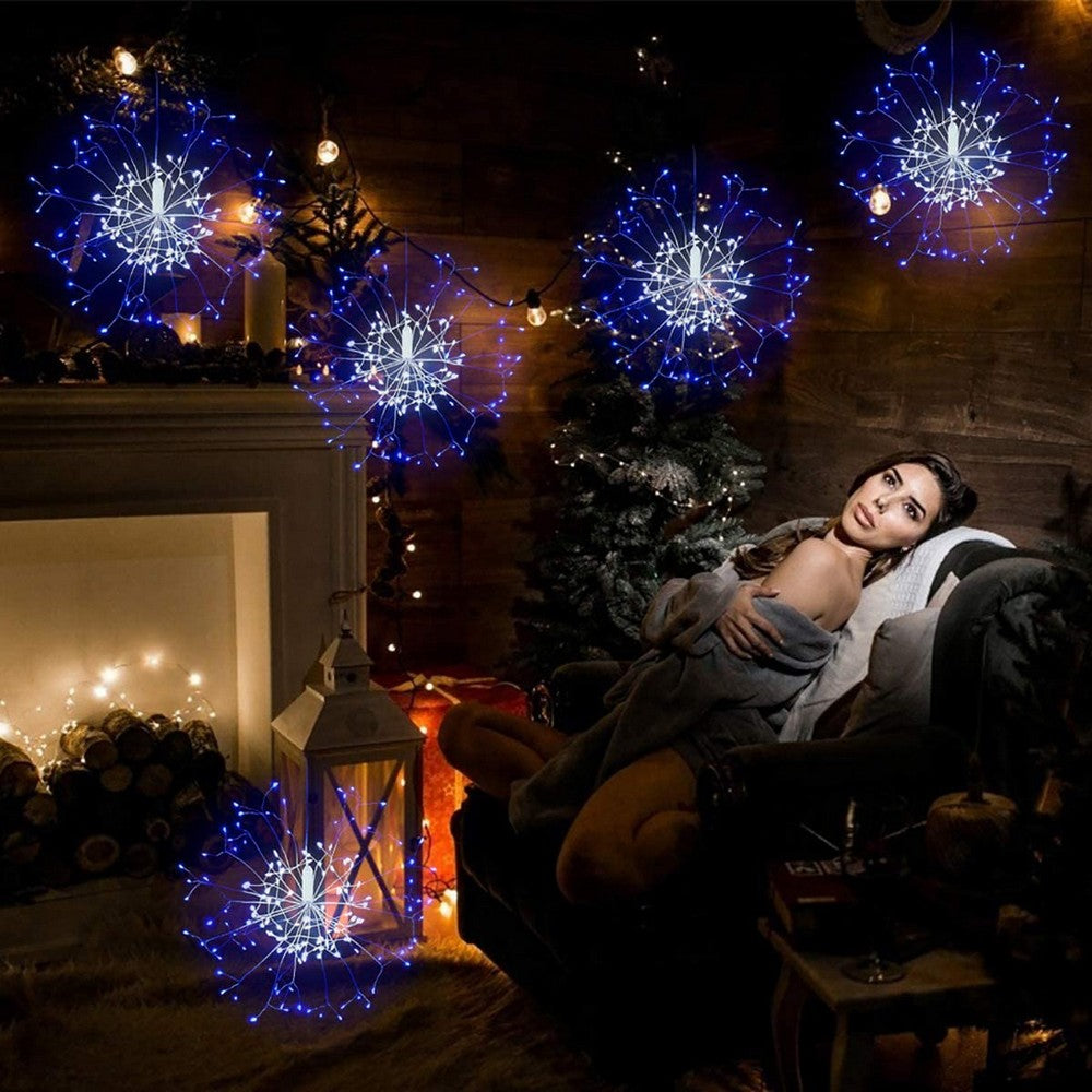 Set of 4 Firework 480LEDs String Light with Remote