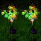 2-Pack Solar Powered Pine Cone Flowers Lights Christmas Garden Decorations