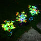 2-Pack Solar Powered Pine Cone Flowers Lights Christmas Garden Decorations