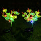 2-Pack Solar Powered Pine Cone Flowers Lights Christmas Garden Decorations