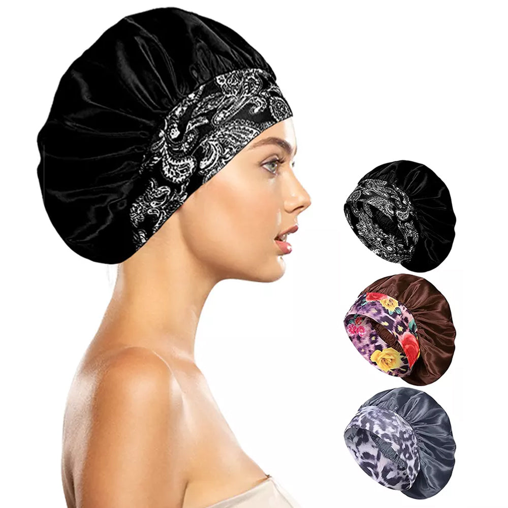 3Pcs Women's Head Scarf Hair Wrap Cap Hat Headband Sleeping Bonnet