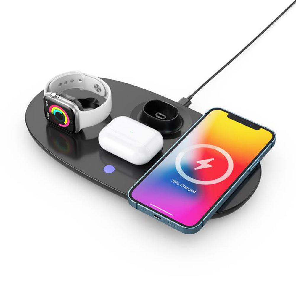 4-in-1 USB Plug Qi Wireless Charging Station for Apple Samsung