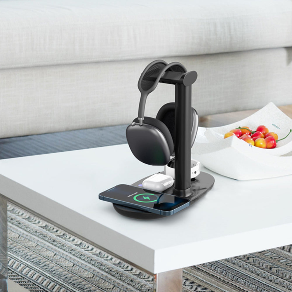 4-in-1 USB Plug Qi Wireless Charging Station for Apple Samsung