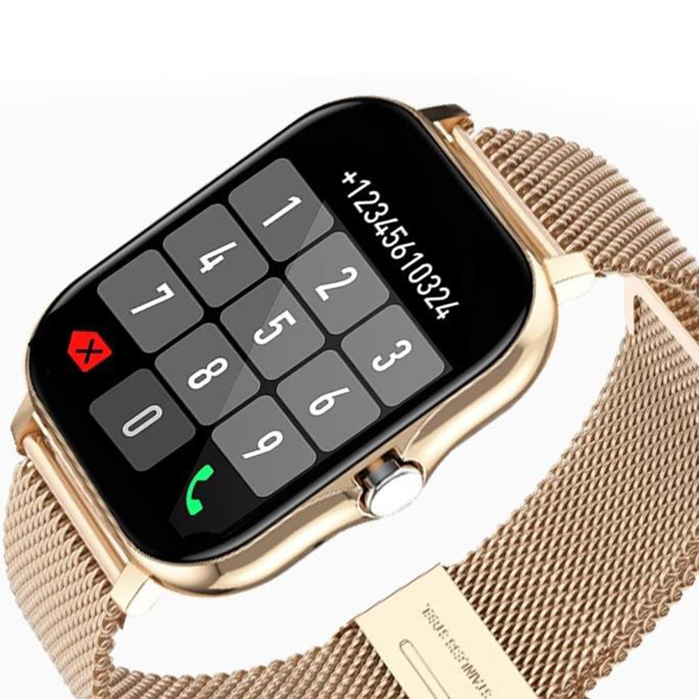 Heart Rate Monitoring Sports Bluetooth Smart Watch with 1 Steel Strap and 1 Silicone Strap