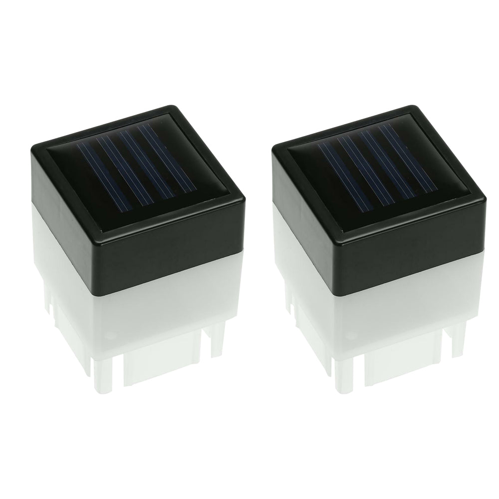 Solar Garden Light Powered Fence Post Cap Lights LED Landscape Outdoor