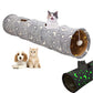 Pet Cat Collapsible Self-Luminous Tunnel Toy with Plush Ball for Small Animals Pets