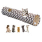 Pet Cat Collapsible Self-Luminous Tunnel Toy with Plush Ball for Small Animals Pets
