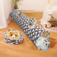 Pet Cat Collapsible Self-Luminous Tunnel Toy with Plush Ball for Small Animals Pets