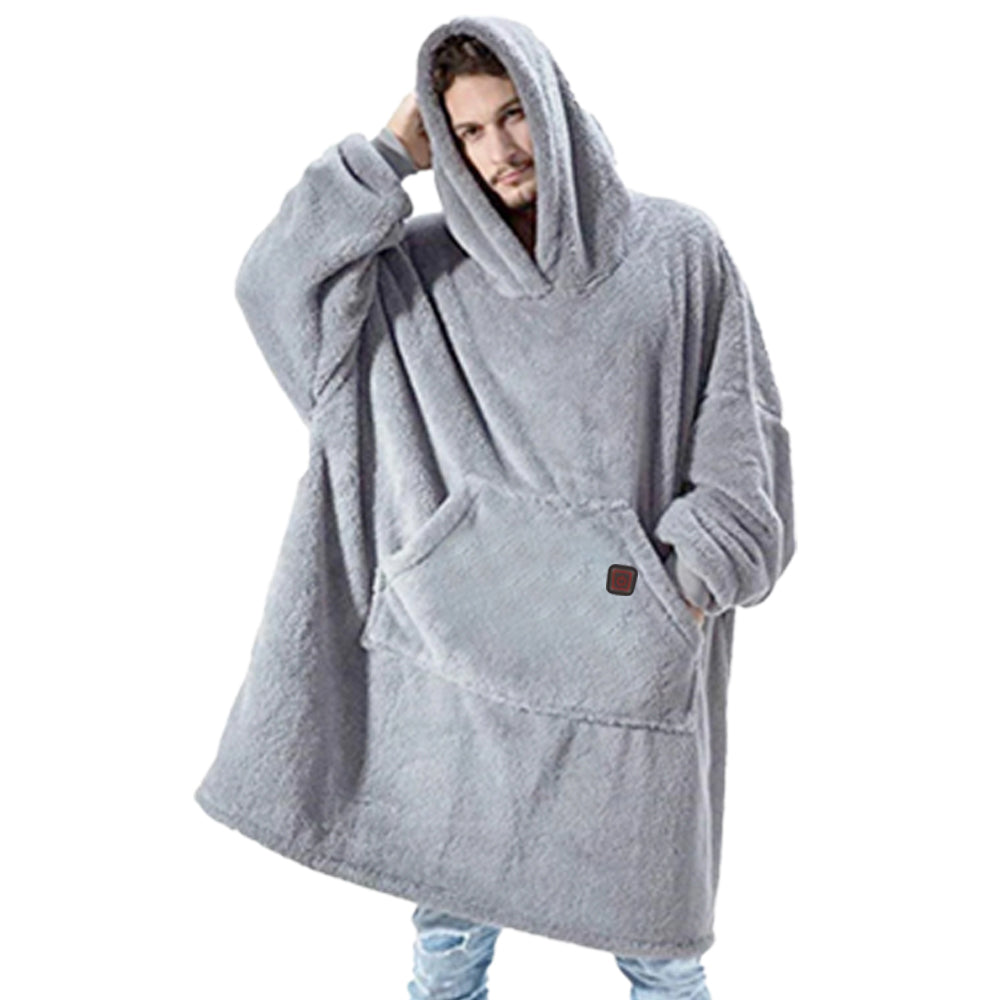 Unisex Heated Hooded Blanket Wearable Blanket Hoodie