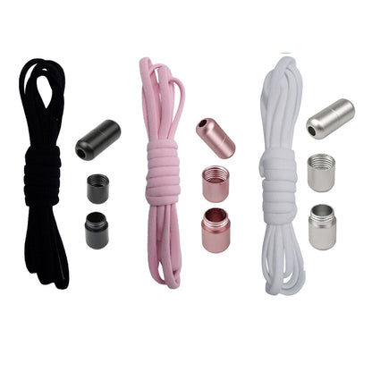 3 Pairs Unisex Elastic No Tie Shoe Laces Screw Shoelaces Lazy Shoe Lace